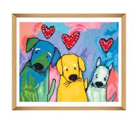 Trimits Kits de punto de cruz grandes, costura de bordado para adultos, principiantes, niños, regalos de Navidad (marco no incluido), 11 unidades, Los tres amigos