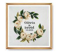 Trimits Kits de punto de cruz grandes, costura de bordado para adultos, principiantes, niños, regalos de Navidad (marco no incluido), 11 unidades, celebración