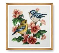 Trimits Kits de punto de cruz grandes para adultos y niños, principiantes (marco no incluido), 11 unidades, pájaro