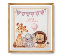 Trimits Kits de punto de cruz grandes para adultos y principiantes, bordado de costura, flores naturales, arte de pared, 11 unidades Aida, 36 x 36 cm