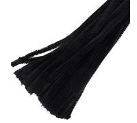 Trimits Limpiadores de tuberías de Chenilla Jumbo, Algodón, Black, 30cm x 12mm