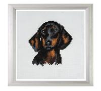 Trimits Mini kit de punto de cruz, 13 x 13 cm, Dachshund