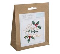 Trimits Mini kit de punto de cruz, 13 x 13 cm, Feliz Navidad