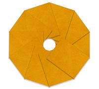 Trimits Paquete de 10 Unidades de Fieltro, Dorado, 23 x 30cm