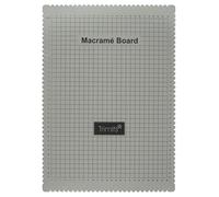 Trimits Tablero de macramé A3: 29,7 x 42 cm, métrico e imperial, de doble cara, autorreparable para trenzar, nudos, proyectos de manualidades, color gris