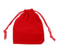Trimming Shop 10 bolsas de terciopelo con cordón, pequeñas bolsas de regalo de terciopelo rojo, bolsas de regalo bolsas de manualidades, 7 x 9 cm