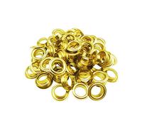 Trimming Shop 100 X Oro Ojales y Arandelas - 15mm Tamaño - Set De Ojales para Ropa & Cuero Manualidades - Costura Y Mercería