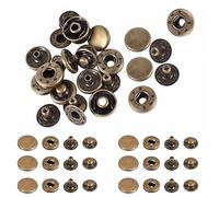 Trimming Shop 17mm 4 Parte S Primavera Botones a Presión, Durable y Ligero, Metal Cierres para Bricolaje Artesanía en Piel, Ropa Reparación, Bolsos - Bronce, 17mm