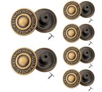 Trimming Shop 17mm Latón Vaqueros Botones Negro Pedrería y Pins con Fijación Herramienta de Mano Jb42 By - Luz Bronce, 20pcs