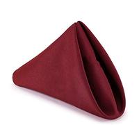 Trimming Shop 20 Inch Algodón Poliéster Negro Mesa Servilleta para Hogar, Hotel, Comedor, Boda, Banquete, Fiesta, Eventos, Dobladillo Bordes Ligero & Lavable a Máquina, 1Pc - Burdeos, 50 x 50cm