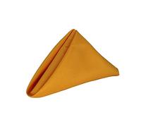 Trimming Shop 20 Inch Algodón Poliéster Negro Mesa Servilleta para Hogar, Hotel, Comedor, Boda, Banquete, Fiesta, Eventos, Dobladillo Bordes Ligero & Lavable a Máquina, 1Pc - Dorado, 50 x 50cm