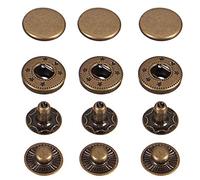 Trimming Shop 20 mm S - Botones de presión de resorte de 4 partes, duraderos y ligeros, sujetadores de metal para manualidades, chaquetas, reparación de ropa, bolsos, bronce, 20 unidades