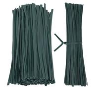 Trimming Shop 200 Bridas de plástico para Plantas de jardín Flexibles de 15 cm, Alambre de Soporte Recubierto de Reutilizables, multifuncionales