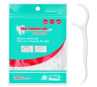 Trimming Shop 200 palillos de hilo dental desechables de polietileno, fuertes y suaves, palillos de dientes redondos para limpieza de dientes, cuidado de encías, eliminación de placas, higiene bucal