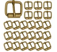 Trimming Shop 20mm Metal Cuadrados Hebillas para Zapatos, Botas, Bolsas y Accesorios, Artesanía en Piel, Correa Cinturón - Resistente, Ligero - Bronce, 25pcs