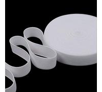 Trimming Shop 25mm Ancho Blanco Elástico Cinta para Costura y artesanías - Carrete de elástico Plano Banda para Prendas - elástico Cable para Faldas y Pantalones Pretinas - Blanco, 25 m