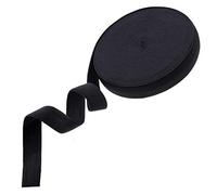 Trimming Shop 25mm Ancho Negro Elástico Cinta para Costura Y Manualidades - Carrete De Elástico Plano Banda para Ropa - Elástico Cable para Faldas Y Pantalones Pretinas - Negro, 25 m, Negro