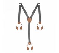 Trimming Shop 25mm Ancho Niños Tirantes Lycra Spandex Buton Agujero Elástico Ajustable Pantalón Pantalones Cortos Tirantes para Niños Y - Gris, One Size