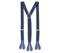 Trimming Shop 25mm Azul Marino Hombre Pantalón Tirantes Y Formado Elástico Ajustable Tirantes con Resistente Botón Agujeros - Azul, 25mm