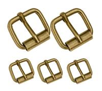 Trimming Shop 25mm Metal Cuadrados Hebillas para Zapatos, Botas, Bolsas Y Accesorios, Artesanía en Piel, Correa Cinturón - Resistente, Ligero - Bronce, 2pcs