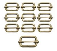 Trimming Shop 25mm Triglide Bronce Deslizador Hebilla para Correas Tiras, Mochila, Cierres Correas, Mascota Cuellos y Bolso Accesorios, Resistente, Ligero - Bronce, 10pcs