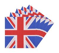 Trimming Shop 25pcs Union Jack Servilletas de Papel, Desechable Servilletas Británico Fiesta Suministros Vajilla para King Charles III Coronación Pub Deportista Evento Barbacoa Boda Real, 33cm x 33cm