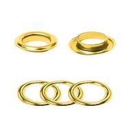 Trimming Shop 30mm Ojales Anillos con Arandelas, Ojales para Lona, Cuero Manualidades, Reparación, Redondo Cortina para Bricolaje,Lienzo Tenencia,Vinilo Banderas, Oro, 10pcs