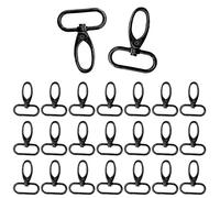 Trimming Shop 32mm Gancho del Bolso Hebilla Dorada Broche Ganchos para Correas Tiras, Mochila, Cierres Correas, Mascota Cuellos y Bolso Accesorios, Resistente, Ligero - Gunmetal, 25pcs