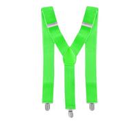 Trimming Shop 35mm Ancho TIRANTES PARA HOMBRE SPANDEX - adulto con clip Tirantes goma elástica y ajustable para Pantalón, vaqueros y pantalones cortos Verde Neón, 35mm