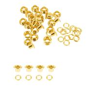 Trimming Shop 4mm Dorado Largo Barrell Ojales con Arandelas Duradero para Cuero Manualidades, Bricolaje Artes & Proyectos de Costura - Ideal Bolsas, Ropa & Manualidades (Pack 100)