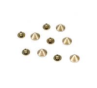 Trimming Shop 50 X Bronce Púas Punk Cono Atornillable Tuercas Remaches En 9.5mm x 6mm