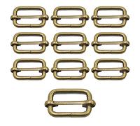 Trimming Shop 50mm Triglide Bronce Deslizador Hebilla para Correas Tiras, Mochila, Cierres Correas, Mascota Cuellos y Bolso Accesorios, Resistente, Ligero - Bronce, 10pcs