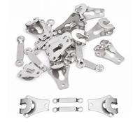 Trimming Shop 9mm Plateado Pantalón Gancho y Barra De para Coser Ojo Cierre Cierres para Reparación Pantalones, Faldas, Moda Ropa, Artes y Artesanías Proyecto, Pack De 10