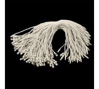 Trimming Shop Algodón Etiquetas para Colgar con Cerradura Etiquetas Cuerda Natural Cuerda Bala Cierre para Seguro Precio Etiquetas Moda Prendas de Vestir Ropa, 20cm, 100pcs - Beige, 20cm