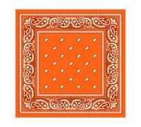 Trimming Shop Algodón Unisex Bandana Diadema Bufanda,Envoltura Cabeza,Ligero,Transpirable y Duradero para Muñequera, Sombreros,Delirar,Equitación, Aire Libre, Fiestas - Naranja