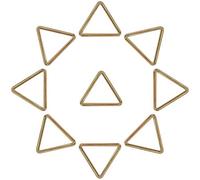 Trimming Shop Anillas triangulares de metal cerradas triangulares con clip de gancho para correas de cinchas, pulseras, bolsos, cinturones, equipaje, 45 mm, oro, 10 unidades