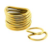 Trimming Shop Anillo en D de Metal no Soldado con Hebillas Anillo en D Medio Redondo para Bolso Correa Correa Monedero Collares para Perros Cinturones Proyectos de Bricolaje 20 mm Oro Paquete de 10