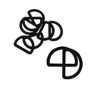 Trimming Shop Anillos en D de plástico para sujetar correas ajustables, bolsas de reparación, bolso, proyectos de bricolaje, artes y manualidades, collares para mascotas (negro), plástico, negro, 30mm