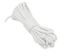 Trimming Shop - Banda elástica de 4 mm de Ancho, cordón elástico Redondo para Costura, reemplazo de Faldas y Pantalones de Cintura, proyectos de Manualidades 25 m Blanco