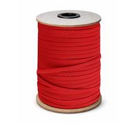 Trimming Shop Banda elástica plana de 5 mm, ajustable, cordón elástico para costura, proyectos de arte y manualidades, reparación de ropa, fabricación de pelucas, rojo, 100 metros