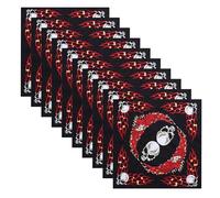 Trimming Shop Bandana unisex de algodón de 54 cm, bufanda con patrón de cachemira, ligera, transpirable, duradera, para hombres y mujeres, pulsera, ropa para el cuello, para equitación, fiestas al