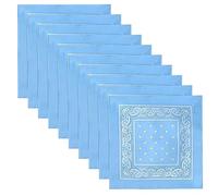 Trimming Shop Bandana unisex de algodón de 54 cm, bufanda con patrón de cachemira, ligera, transpirable, duradera, para hombres y mujeres, pulsera, ropa para el cuello, para equitación, fiestas al