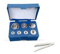 Trimming Shop Báscula de 500 g, cromada para una calibración precisa y comprobar la precisión de balanzas digitales y de bolsillo, joyas y básculas de cocina (7 unidades)