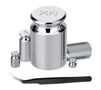 Trimming Shop Báscula de bolsillo y báscula digital de 1 g, 2 g, 5 g, 10 g, 20 g, con 1 pinza para comprobar la precisión, báscula de bolsillo y báscula digital, plateada