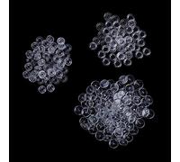 Trimming Shop - Botones de plástico para ropa de lana, para pañales, pañales, baberos, proyectos de manualidades, color negro 50pcs Transparente - T3 (talla 16).