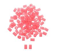 Trimming Shop - Cerraduras de cordón de silicona con cierre ajustable, antideslizante y duradero para cordón elástico, para hacer cubierta facial (9 mm x 6,5 mm, rosa, 50 unidades)