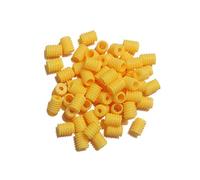 Trimming Shop - Cerraduras de cordón de silicona con cierre ajustable, antideslizante y duradero para cordón elástico, para hacer cubierta facial (9 mm x 6,5 mm, amarillo, 50 unidades)