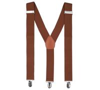 Trimming Shop con Clip Hombre Tirantes Forma Y Ajustable Resistente Elástico Liso Tirantes para Pantalones,Vaqueros,Informal Y Formal Moda Accesorio (35mm) - Marron, 35mm