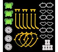 Trimming Shop Conector de Varillas Brillantes para Crear Collar de neón Brillante, muñequera, Pulseras, Diademas, Gafas para Suministros de Fiesta de niños, decoración, de Boda, 21 Piezas