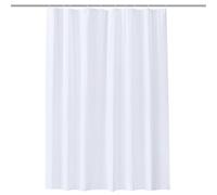 Trimming Shop Cortina de ducha con 12 ganchos, resistente al moho y al moho, 180 x 180 cm de largo, lavable de PEVA, forro de cortina de ducha, 180 x 180 cm de largo, color blanco